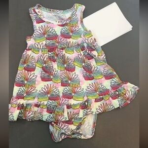 Posh Peanut bamboo 90s twirl dress onesie